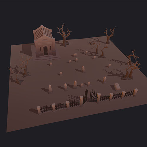 Low-Poly Cemetery
