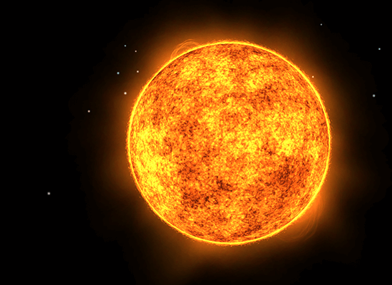A 3D sun made with particle systems.