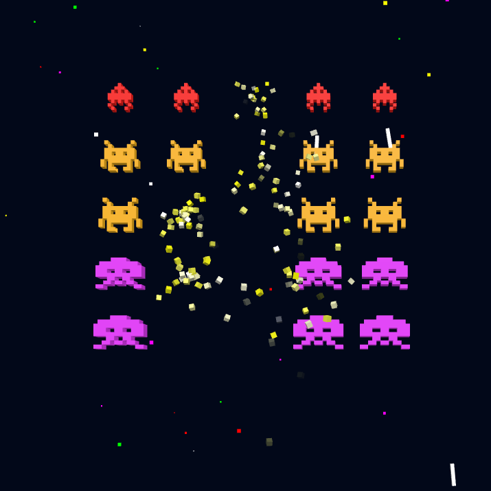 Space Invaders made with Babylon.js